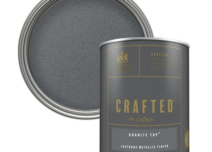 Crown Crafted Granite Top Metallic Emulsion Paint for Walls & Wood 1.25 Litre