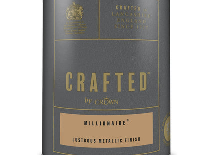 Crown Crafted Millionaire Metallic Emulsion Paint for Walls & Wood 1.25 Litre