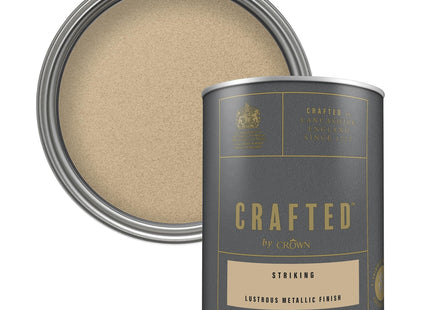 Crown Crafted Striking Metallic Emulsion Paint for Walls & Wood 1.25 Litre