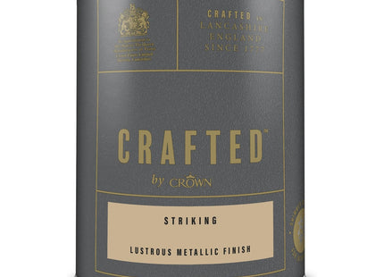 Crown Crafted Striking Metallic Emulsion Paint for Walls & Wood 1.25 Litre