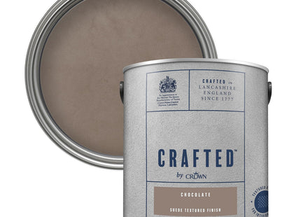 Crown Crafted Suede Chocolate Brown Paint for Walls & Ceilings 2.5 Litre