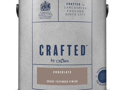 Crown Crafted Suede Chocolate Brown Paint for Walls & Ceilings 2.5 Litre