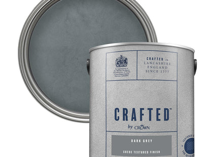Crown Crafted Suede Dark Grey Paint for Walls & Ceilings 2.5 Litre
