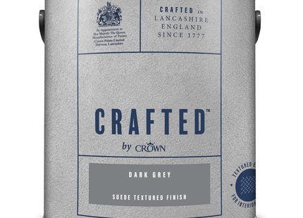 Crown Crafted Suede Dark Grey Paint for Walls & Ceilings 2.5 Litre