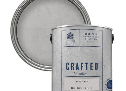 Crown Crafted Suede Soft Grey Paint for Walls & Ceilings 2.5 Litre