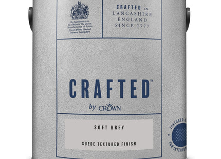 Crown Crafted Suede Soft Grey Paint for Walls & Ceilings 2.5 Litre