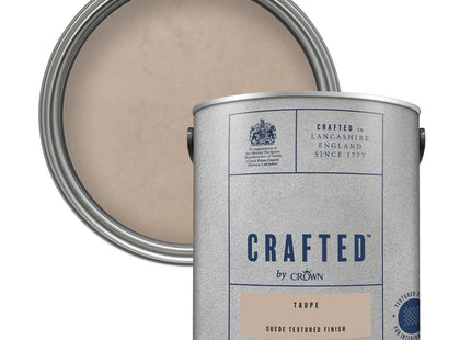 Crown Crafted Suede Taupe Paint for Walls & Ceilings 2.5 Litre