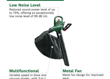 Bosch Electric Leaf Blower and Vacuum UniversalGardenTidy 3000 W, Weight: 4.7kg 50 Litre