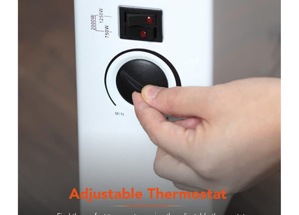 Warmlite Convection heater with an Adjustable Thermostat and Overheat Protection, 2000W, White WL41007