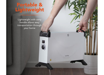 Warmlite Convection heater with an Adjustable Thermostat and Overheat Protection, 2000W, White WL41007