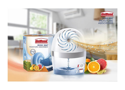 UniBond Aero 360� Moisture Absorber Citrus Refill Tab, for Aero 360� Dehumidifier, Twin Pack (2 x ) 450g