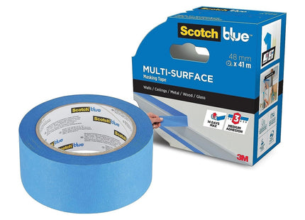 ScotchBlue Multi-Surface Premium Masking Tape, 48mm x 41m, 1 Roll/Pack Indoor & Outdoor, 100% Pefc