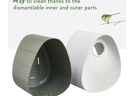 Elho Essential Bird House 18cm Birdhouse - Fibrous Grey