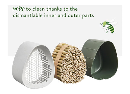 Elho Essential Bee Hotel 18cm Insecthotel - Fibrous Grey