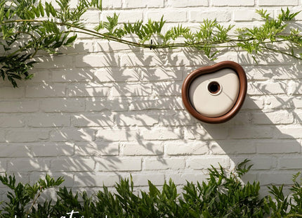 Elho Organic Bird House 25cm Birdhouse - Chestnut Brown
