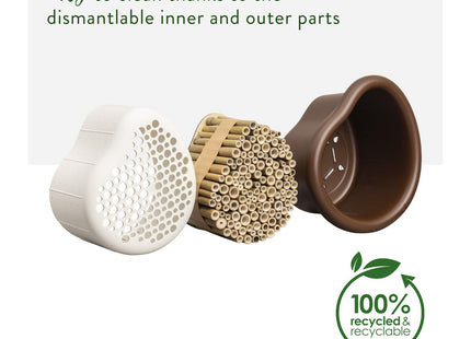 Elho Organic Bee Hotel 25cm Insecthotel - Chestnut Brown