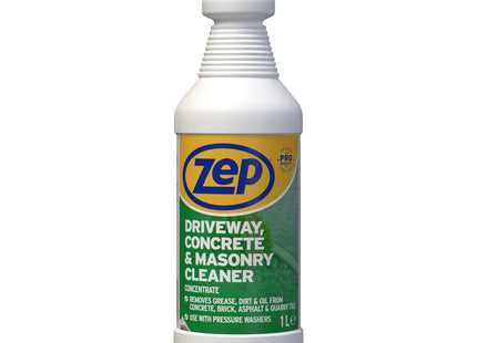 Zep Driveway, Concrete & Masonry Cleaner Concentrate 1 Litre - Covers up to 50 sq m