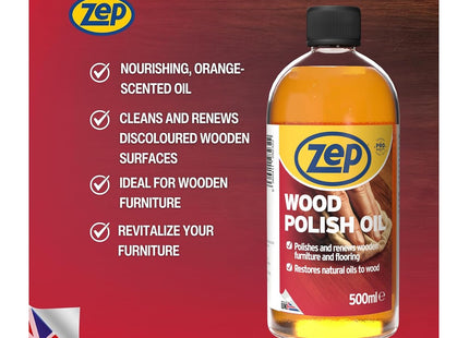 Zep Wood Polish Oil Wood Polish for Furniture 500ml