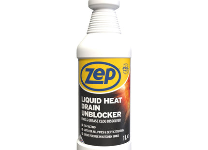 Zep Commercial Unblocker Heat Drain Liquid 1 Litre