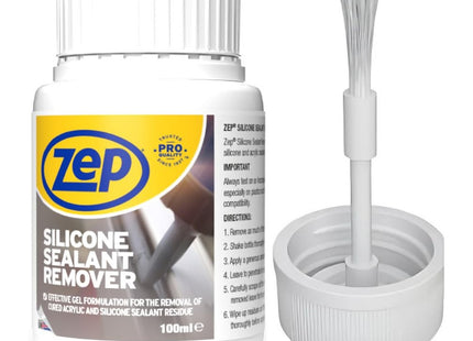 Zep Silicone Sealant Remover 100ml, Silicone Remover for Removing Bathroom with or Without A Sealant tool or Silicone Tool with Convenient Brush Cap