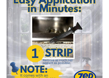 Zep Silicone Sealant Remover 100ml, Silicone Remover for Removing Bathroom with or Without A Sealant tool or Silicone Tool with Convenient Brush Cap