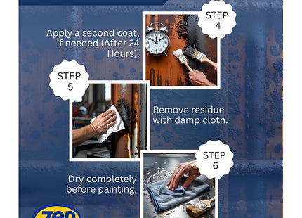Zep Rust Remover Gel Non-Drip Formula Fast Acting Gel with Integrated Brush Eliminates Stubborn Rust on All Metal Surfaces 100ml