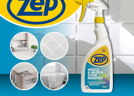 Zep Mould and Mildew Stain Remover - Our ready-to-use, industrial-strength Mould & quickly removes any signs of mould or mildew. 750ml