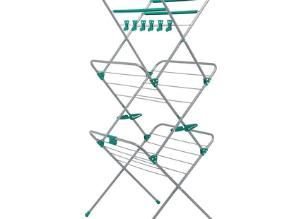 Addis Deluxe 3 Tier Airer, Metallic Aqua, 14 metres 514445