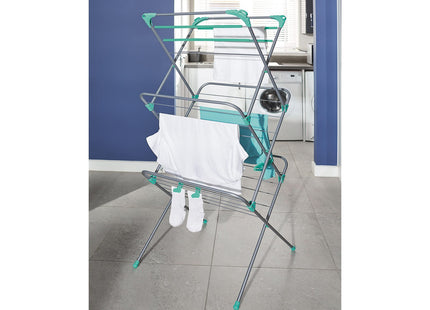 Addis Deluxe 3 Tier Airer, Metallic Aqua, 14 metres 514445