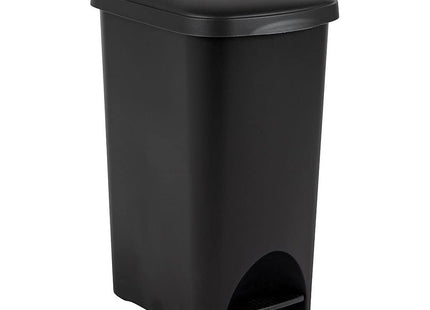 Addis Eco Made from 100 percentage Plastic Family Kitchen Pedal Bin, 40 Litre, 518999ADF, Recycled Black