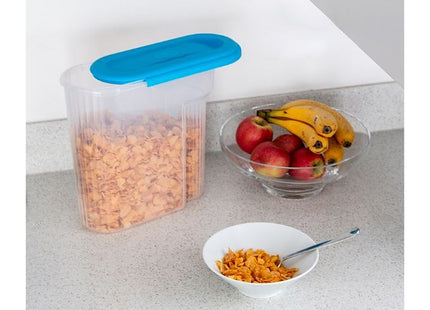Addis Cereal Box Storage Container 500g Clear with Blue Lid 510478
