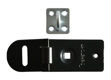 Squire Defender Hasp & Staple 120mm Black Steel DFHASP120