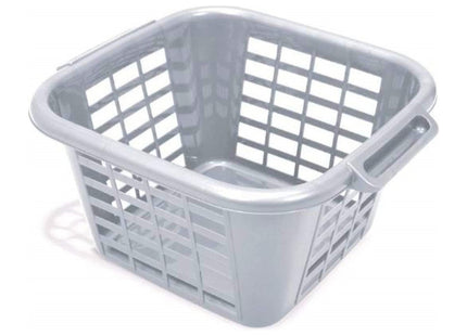Addis Eco 100% Recycled Plastic Square Laundry Clothes Washing Basket, 25 Litre, Light Grey 518464