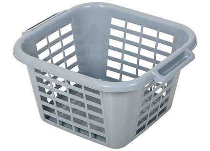 Addis Eco 100% Recycled Plastic Square Laundry Clothes Washing Basket, 25 Litre, Light Grey 518464