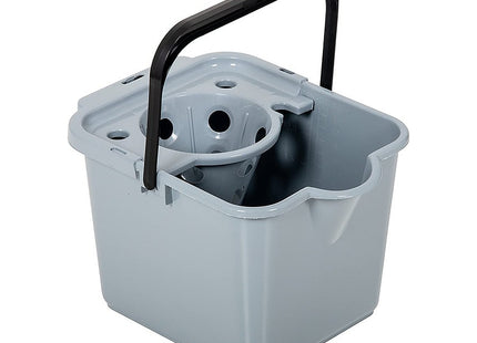 Addis Eco 100% Recycled Plastic Cleaning Mop Pail & Wringer, 12 Litre, Light Grey 518463