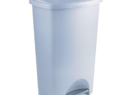 Addis Eco Made from 100% Plastic Family Kitchen Pedal Bin, 50 Litre, Light Grey Recycled