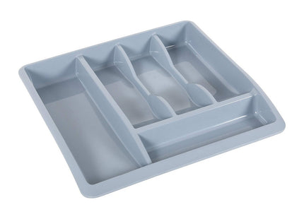 Addis Eco 100% Recycled Plastic Cutlery Utensil Drawer Organiser Tray, Light Grey, Single 518385