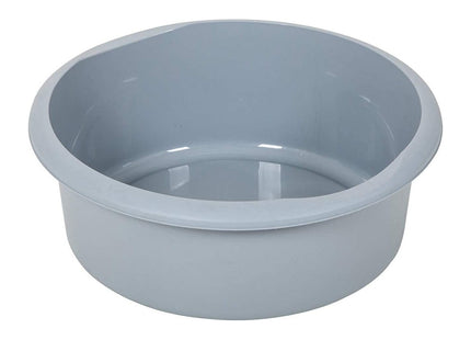 Addis Eco Made from 100% Plastic Round Washing Up Bowl, 7.7 Litre, Recycled Light Grey, 34 x 34 x 13cm 518458
