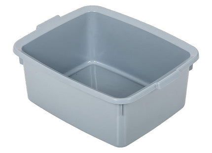 Addis Eco Made from 100% Plastic Extra Large Rectangular Washing Up Bowl, 12 Litre, Recycled Light Grey, 42 x 33 x 16.5cm 518457