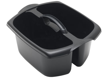 Addis Utility Cleaning Caddy with Twin Compartment and Handle, Black, 32 x 38.5 x 20 cm 516932