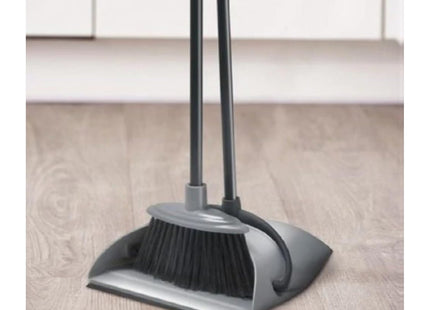 Addis Folding Long Handle Dustpan And Brush Set In Graphite