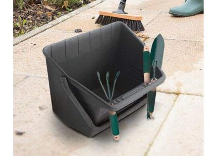 Addis Garden Leaf Lawn Clippings Scoop Tool Bucket with handle, Black, 41 x 30 x 33cm 513825