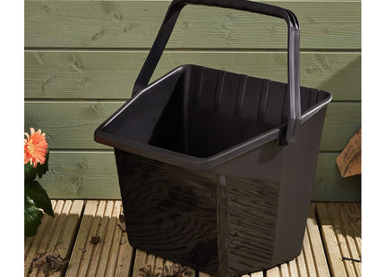 Addis Garden Leaf Lawn Clippings Scoop Tool Bucket with handle, Black, 41 x 30 x 33cm 513825