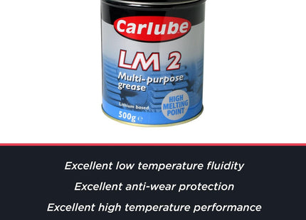 Carlube Lithium Multi-Purpose Grease, 500g XMG500