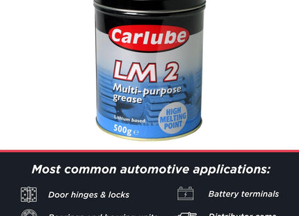 Carlube Lithium Multi-Purpose Grease, 500g XMG500