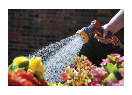 Hozelock - Multi-Spray Gun Plus: Compact Multi-task Gun, Watering & Cleaning, Lockable: 6 Spray Patterns