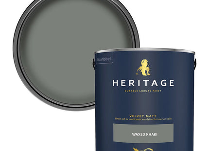 Dulux Velvet Matt Waxed Khaki Wall Paint, 2.5 Litre