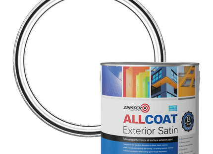 Zinsser Allcoat Exterior Satin White Primer and Finish 2.5 Litre ZINACEWH25L