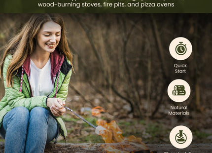 Green Olive Firewood Company Kiln Dried Kindling Wood Sticks Grab Bag 27 Litre 5kg, Firelighters for Wood Burners and Stoves FKN6