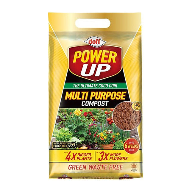 Doff Power Up Multi Purpose Compost 100% Coco Coir Based Growing Medium Enriched With Nutrients